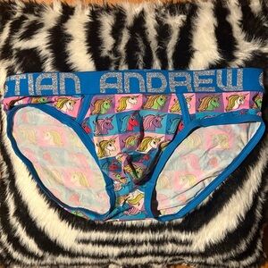 Andrew Christian multicolored unicorn briefs